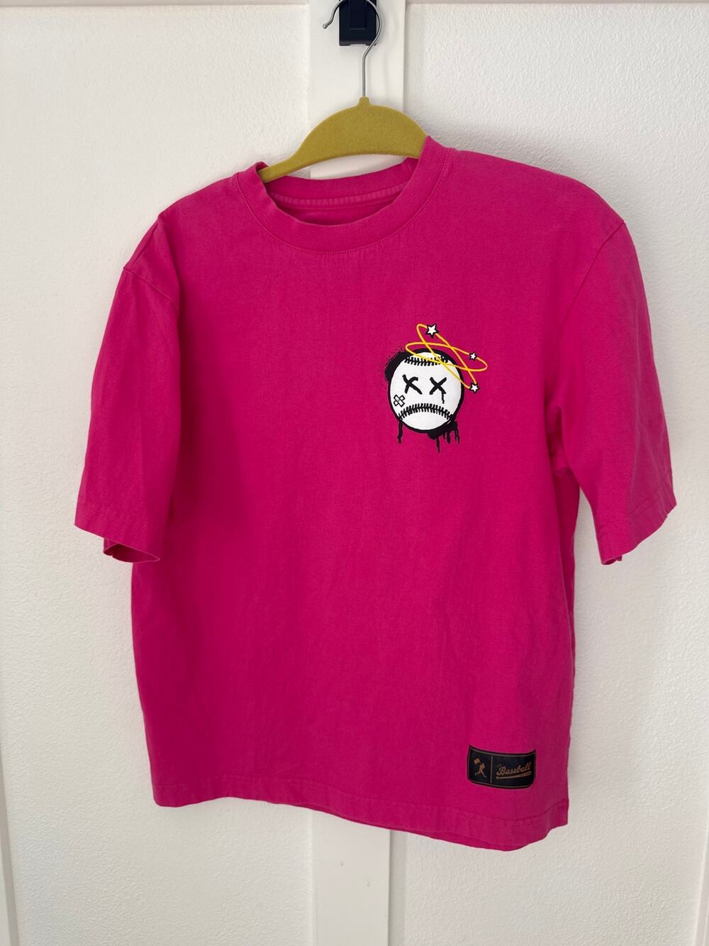 Baseballism Bad Day To Be A Baseball Graphic T-Shirt Pink Men's Small